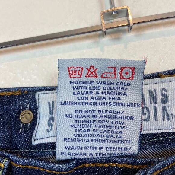 Vigoss Jeans Fancy Stitch Pocket Dark Stretch Jeans Waist 29-30 Inch SZ 14.5 - Picture 5 of 12